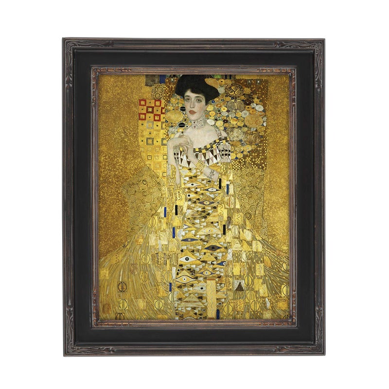 Creative Mark Museum Collection Nouveau Frames, Black/Gold 8x10 - Hand-Finished Hand-Leafed Real Wood, One Piece Frame, Closed Corner, Open Back, Without Mat & Glass, Gallery Wall or Prints - Image 4